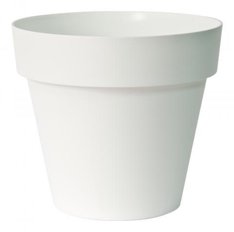 VASO DA ESTERNO TONDO MITU PAC BIANCO  CM.Ø60XH53 IN RESINA
