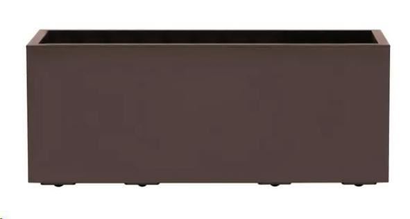 CASSETTA DA ESTERNO CON RUOTE KEBE RUGGINE CM.100X40X40H