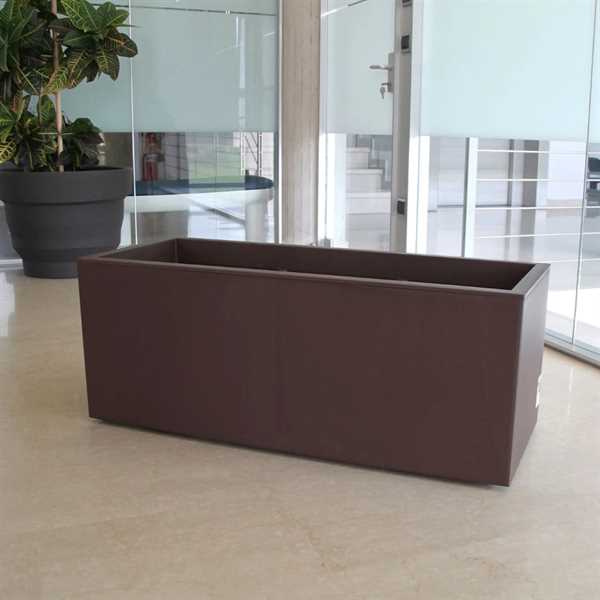 CASSETTA DA ESTERNO CON RUOTE KEBE RUGGINE CM.100X40X40H