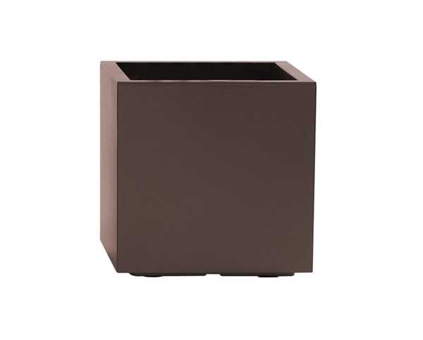 VASO CON RUOTE DA ESTERNO KEBE RUGGINE CM.40x40x40H