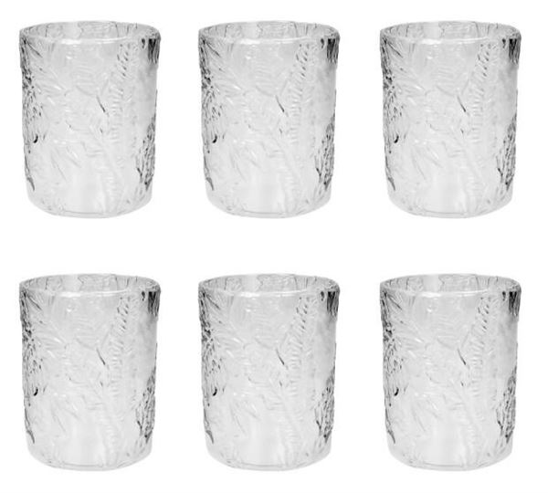 SET 6 PZ BICCHIERE TROPICAL TRASPARENTE ACRILICO CM D8x10,5