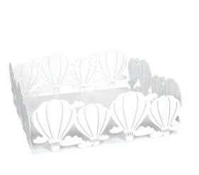 PORTATOVAGLIOLI MONGOLFIERA BIANCO METAL