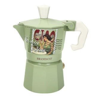 CAFFETTIERA DOLCE VITA VERDE 1 TAZZA ALLUMINIO