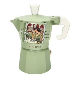 CAFFETTIERA DOLCE VITA VERDE 1 TAZZA ALLUMINIO