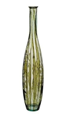 PALERMO VASE RECYCLED GLASS GREEN - H100XD20CM