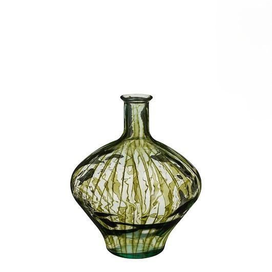 PALERMO VASE RECYCLED GLASS GREEN - H46XD37CM