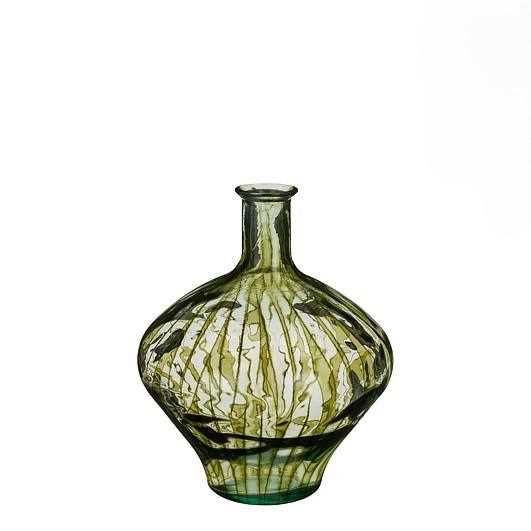 PALERMO VASE RECYCLED GLASS GREEN - H46XD37CM
