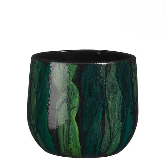 NIGEL POT ROUND GREEN - H16XD19CM