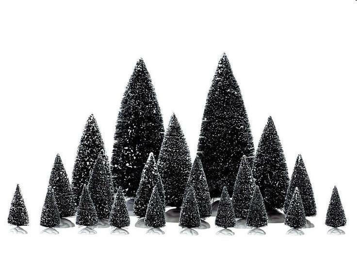 ASSORTED PINE TREES, SET OF 21