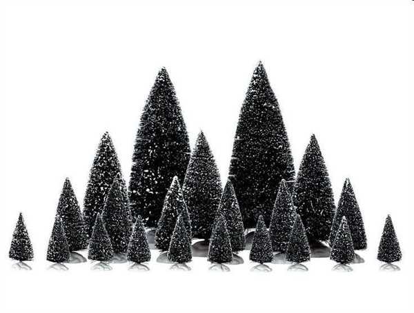 ASSORTED PINE TREES, SET OF 21