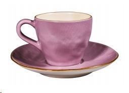 MEDITERRANEO TAZZINA CAFFE CON PIATTINO ROSA