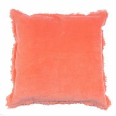 CUSCINO SQUAR FRAYS CORAL 50X50CM