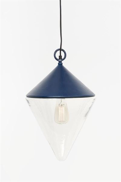 LAMPADA BOA DI CRISTALLO COLORI ASS.BIACO/BLU Ø30cm H50cm