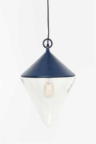 LAMPADA BOA DI CRISTALLO COLORI ASS.BIACO/BLU Ø30cm H50cm