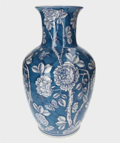 VASO PORTAFIORI BLU H.39X22