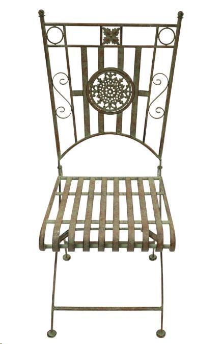 SEDIA FERRO VERDE h.98x40x39