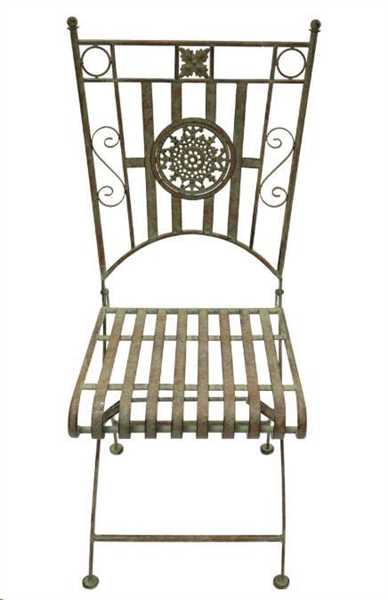 SEDIA FERRO VERDE h.98x40x39