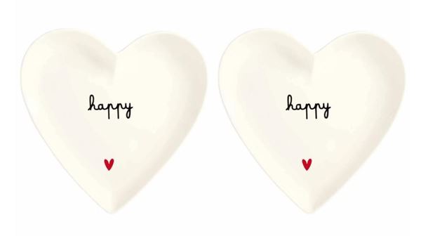 SET 2 PIATTI CUORE 18CM HAPPY