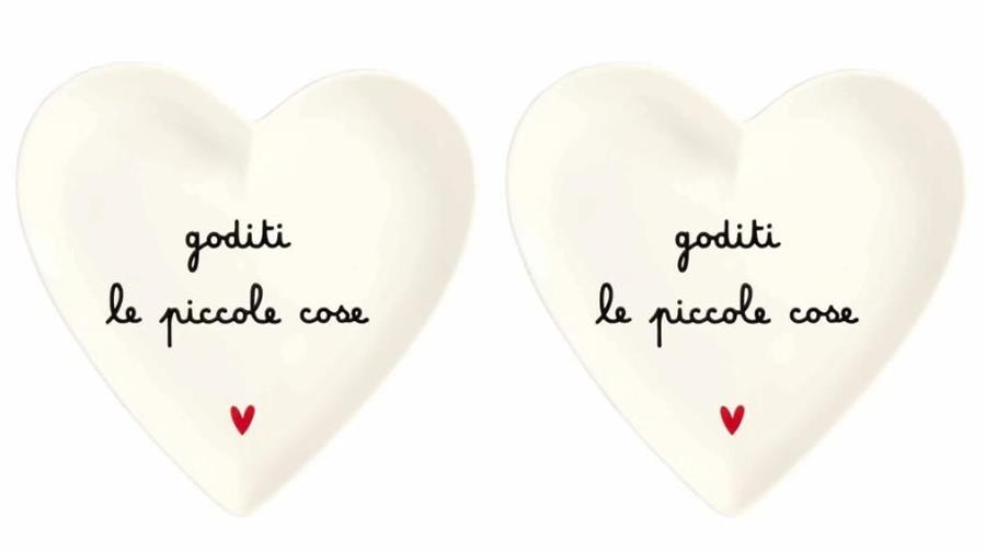 SET 2 PIATTI CUORE 18CM GODITI LE PICCOLE COSE