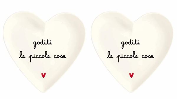 SET 2 PIATTI CUORE 18CM GODITI LE PICCOLE COSE
