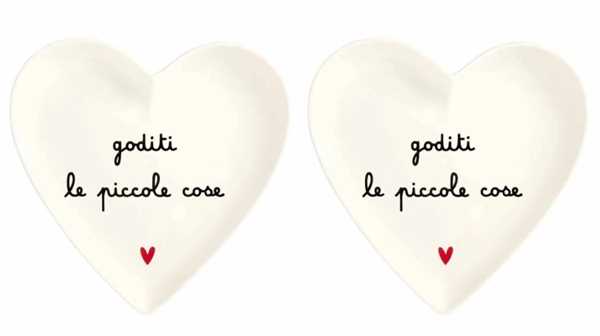 SET 2 PIATTI CUORE 18CM GODITI LE PICCOLE COSE