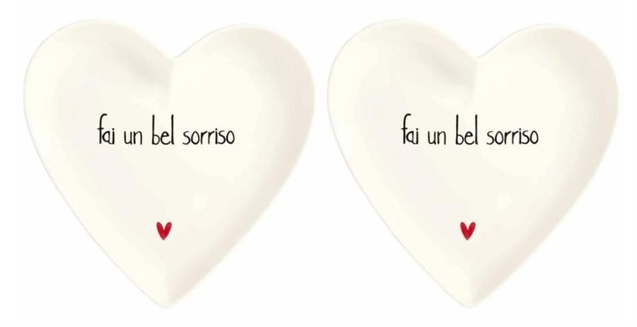 SET 2 PIATTI CUORE 18CM OGNI GIORNO E' SPECIALE