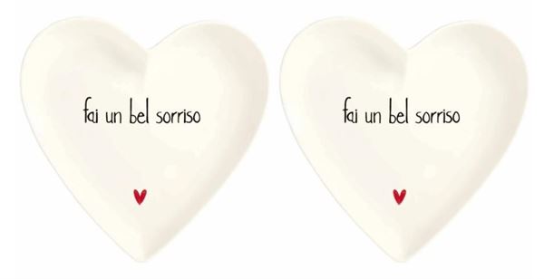 SET 2 PIATTI CUORE 18CM OGNI GIORNO E' SPECIALE