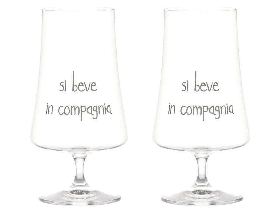 SET 2 CALICI SI BEVE IN COMPAGNIA 55CL
