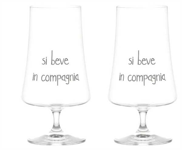 SET 2 CALICI SI BEVE IN COMPAGNIA 55CL