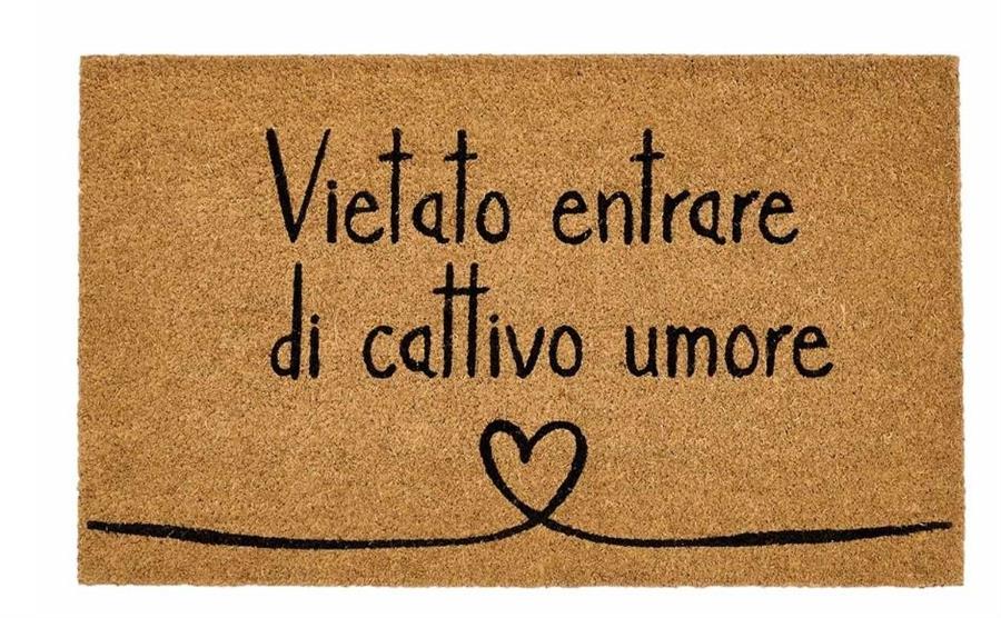 ZERBINO VIETATO ENTRARE DI CATTIVO UMORE