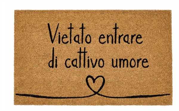 ZERBINO VIETATO ENTRARE DI CATTIVO UMORE