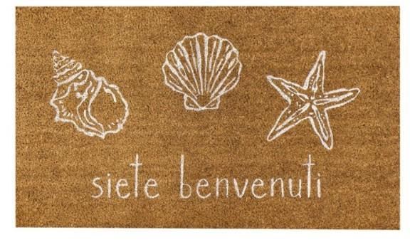 ZERBINO SIETE BENVENUTI CONCHIGLIE 45x75CM