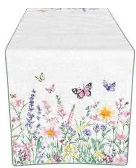 RUNNER CON RICAMO LUCILLA 160X45