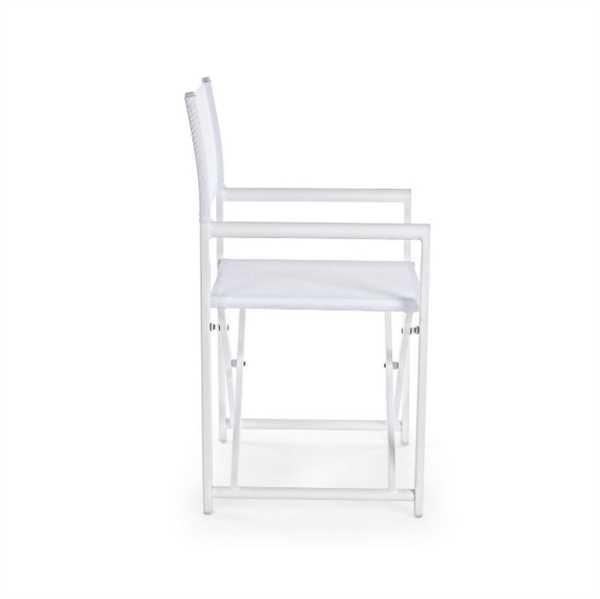 SEDIA REGISTA TAYLOR BIANCO CM. 56X48XH86 OUTDOOR ALLUMINIO