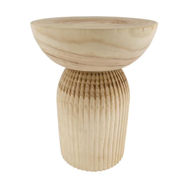 TAVOLINO ENGRAVED LEGNO PAULOWNIA 36X36X48CM