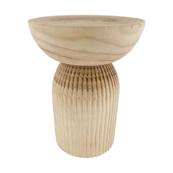 TAVOLINO ENGRAVED LEGNO PAULOWNIA 36X36X48CM