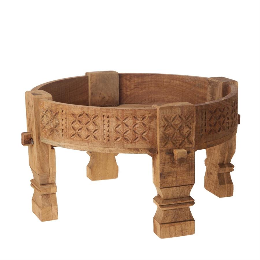 TAVOLINO LEGNO HAKKI VINTAGE 58X58X28CM