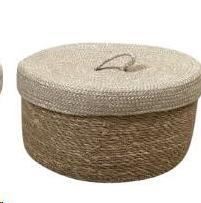 CESTINO TONDO  SEAGRASS 38X38X18CM