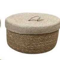 CESTINO TONDO  SEAGRASS 38X38X18CM