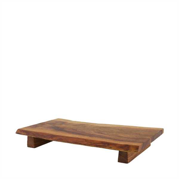 PIATTO RETTANGOLARE ACACIA CON PIEDI  36X21X5CM FSC 100%