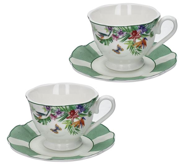 TAZZA THE OASI SET 2 PZ NEW BONE CHINA