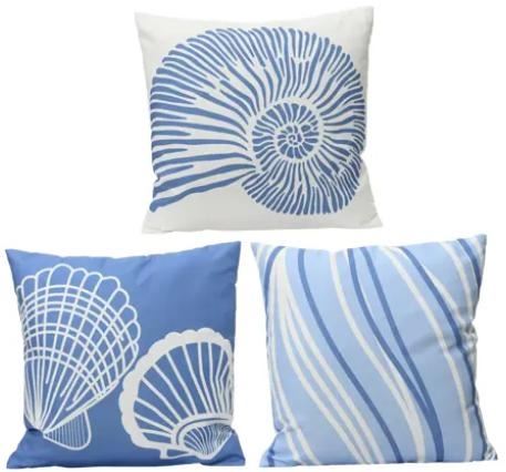 CUSCINO POLIESTERE 3ASS OUTDOOR BLU CM45X45XH.4