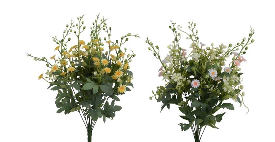 BOUQUET PLASTICA DAISY 2COL ASS CM D.26XH.50