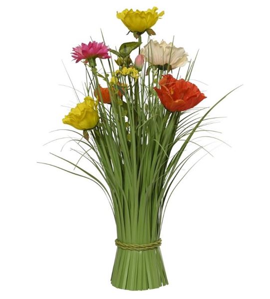 FIORI DI PAPAVERO-CALENDULA POLIESTERE CM 20X20XH.40