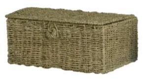 CESTA C/COPERCHIO IN ERBA PALUSTRE CM.28X40XH.16