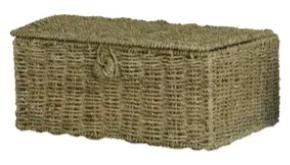 CESTA C/COPERCHIO IN ERBA PALUSTRE CM.28X40XH.16