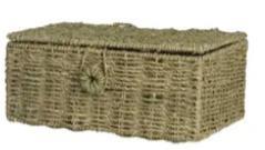 CESTA C/COPERCHIO IN ERBA PALUSTRE CM.22X32XH12