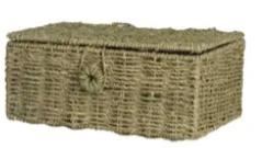 CESTA C/COPERCHIO IN ERBA PALUSTRE CM.22X32XH12