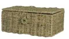 CESTA C/COPERCHIO IN ERBA PALUSTRE CM.22X32XH12