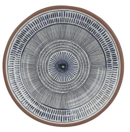 PIATTO COLAZIONE MELAMINA BLU/MARR. CM.D.21.5XH.2